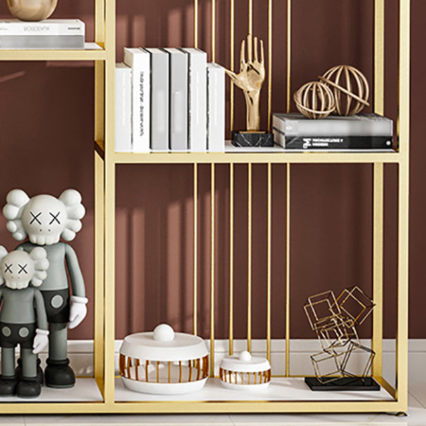 Industrial Open Etagere Bookshelf Iron Frame Manufactured Wood Shelf Bookshelf Clearhalo 'Bookcases' 'furn' 'furn_bookcases' 'Furniture' 'furniture_bookcases' 'kitchen' 'kitchen_bookcases' 'Living Room Furniture' 'Office Furniture' 4804740