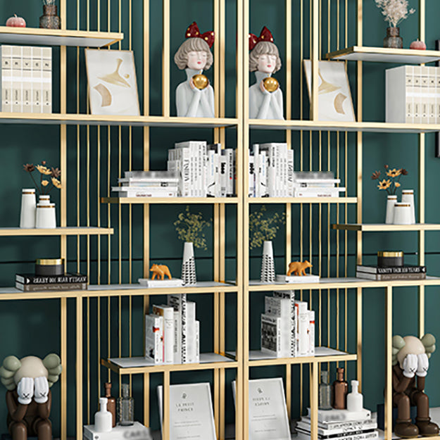 Industrial Open Etagere Bookshelf Iron Frame Manufactured Wood Shelf Bookshelf Clearhalo 'Bookcases' 'furn' 'furn_bookcases' 'Furniture' 'furniture_bookcases' 'kitchen' 'kitchen_bookcases' 'Living Room Furniture' 'Office Furniture' 4804745