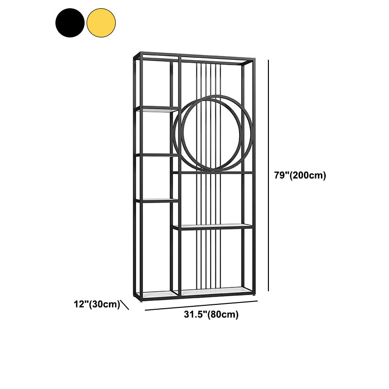 Industrial Open Etagere Bookshelf Iron Frame Manufactured Wood Shelf Bookshelf Clearhalo 'Bookcases' 'furn' 'furn_bookcases' 'Furniture' 'furniture_bookcases' 'kitchen' 'kitchen_bookcases' 'Living Room Furniture' 'Office Furniture' 4804748
