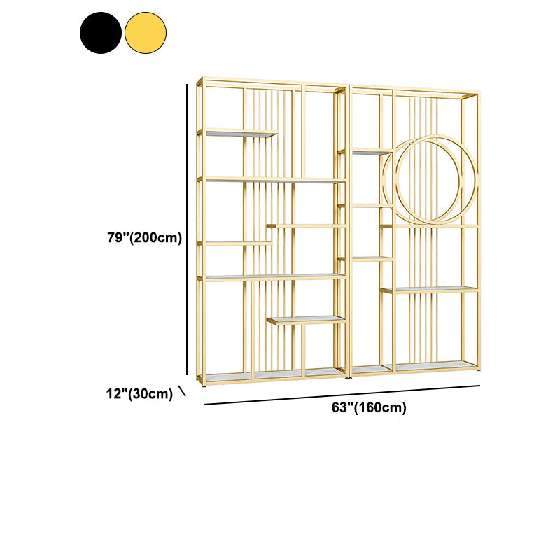 Industrial Open Etagere Bookshelf Iron Frame Manufactured Wood Shelf Bookshelf Clearhalo 'Bookcases' 'furn' 'furn_bookcases' 'Furniture' 'furniture_bookcases' 'kitchen' 'kitchen_bookcases' 'Living Room Furniture' 'Office Furniture' 4804751
