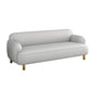 Modern Faux Leather Standard Sofa Recessed Arm Tight Back Sofa Off-White Clearhalo 'Furniture' 'furniture_sofas' 'kitchen' 'kitchen_sofas' 'Living Room Furniture' 'Sofa' 'sofas' 4804769