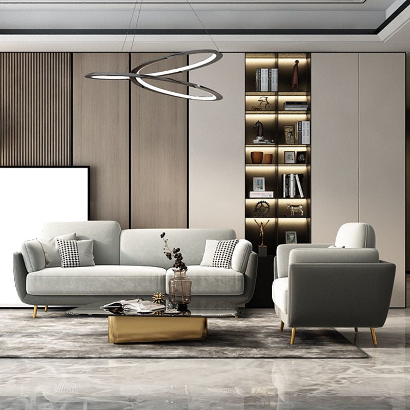 Polish Finish Sofa Flared Arm Sofa for Living Room and Bonus Room Dark Gray Clearhalo 'furn' 'furn_sofas' 'Furniture' 'furniture_sofas' 'kitchen' 'kitchen_sofas' 'Living Room Furniture' 'Sofa' 'sofas' 4804777