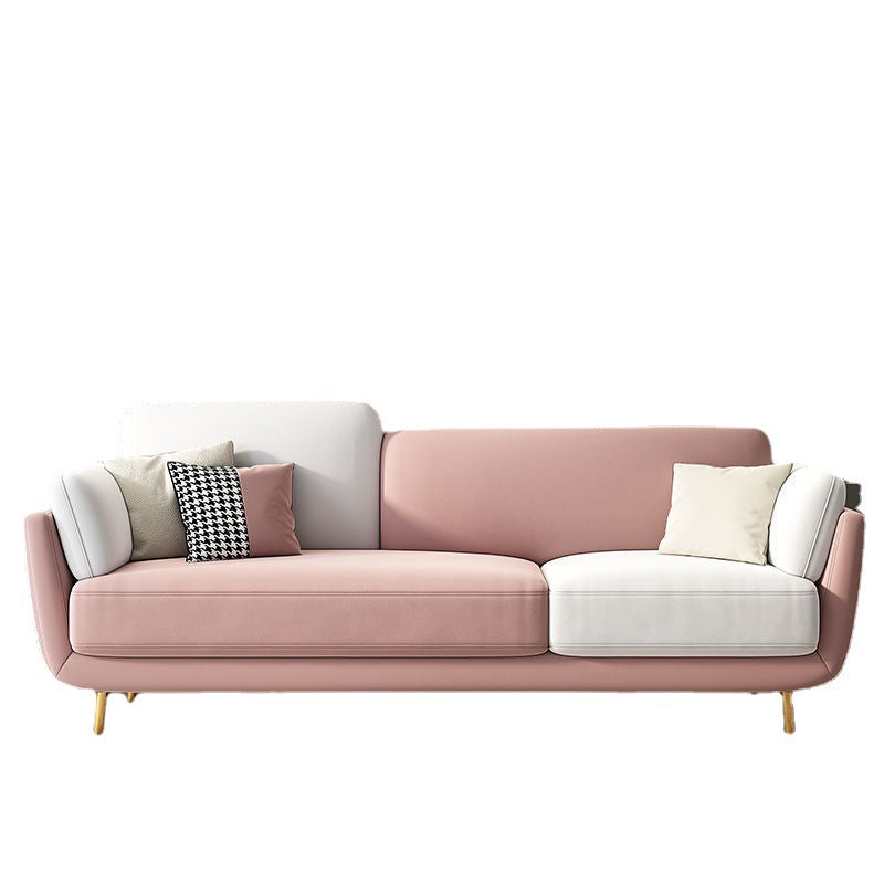 Polish Finish Sofa Flared Arm Sofa for Living Room and Bonus Room Clearhalo 'furn' 'furn_sofas' 'Furniture' 'furniture_sofas' 'kitchen' 'kitchen_sofas' 'Living Room Furniture' 'Sofa' 'sofas' 4804780