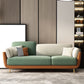 Polish Finish Sofa Flared Arm Sofa for Living Room and Bonus Room Orange-Green Clearhalo 'furn' 'furn_sofas' 'Furniture' 'furniture_sofas' 'kitchen' 'kitchen_sofas' 'Living Room Furniture' 'Sofa' 'sofas' 4804786