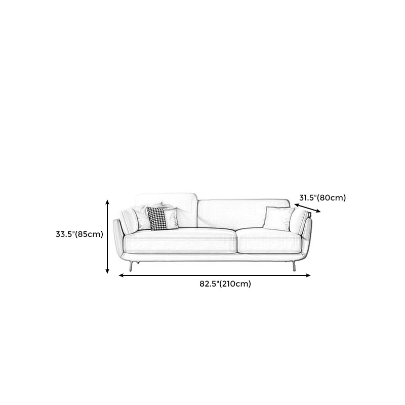 Polish Finish Sofa Flared Arm Sofa for Living Room and Bonus Room Clearhalo 'furn' 'furn_sofas' 'Furniture' 'furniture_sofas' 'kitchen' 'kitchen_sofas' 'Living Room Furniture' 'Sofa' 'sofas' 4804789