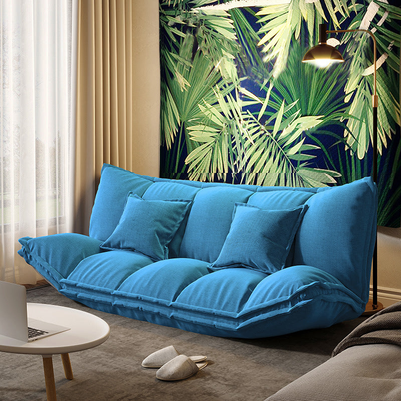 Contemporary Tight Back Convertible Sleeper Sofa Fabric Armless Sofa Blue 20"H x 71"L x 41"W Clearhalo 'Furniture' 'furniture_sofas' 'kitchen' 'kitchen_sofas' 'Living Room Furniture' 'Sofa' 'sofas' 4804792