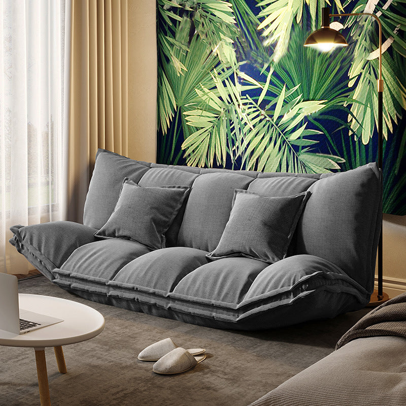 Contemporary Tight Back Convertible Sleeper Sofa Fabric Armless Sofa Dark Gray 20"H x 71"L x 41"W Clearhalo 'Furniture' 'furniture_sofas' 'kitchen' 'kitchen_sofas' 'Living Room Furniture' 'Sofa' 'sofas' 4804801