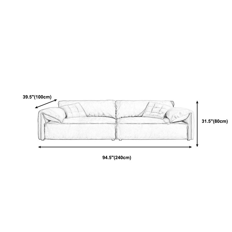 Fabric Living Room Pillow Top Arm Standard Cushions Green Settee Clearhalo 'furn' 'furn_sofas' 'Furniture' 'furniture_sofas' 'kitchen' 'kitchen_sofas' 'Living Room Furniture' 'Sofa' 'sofas' 4804826