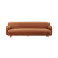Cushioned Backrest Sponge Padded Fabric Beige/orange/dark Green Sofa Clearhalo 'furn' 'furn_sofas' 'Furniture' 'furniture_sofas' 'kitchen' 'kitchen_sofas' 'Living Room Furniture' 'Sofa' 'sofas' 4804835