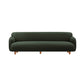Cushioned Backrest Sponge Padded Fabric Beige/orange/dark Green Sofa 83"L x 31.5"W x 28"H Blackish Green Clearhalo 'furn' 'furn_sofas' 'Furniture' 'furniture_sofas' 'kitchen' 'kitchen_sofas' 'Living Room Furniture' 'Sofa' 'sofas' 4804836