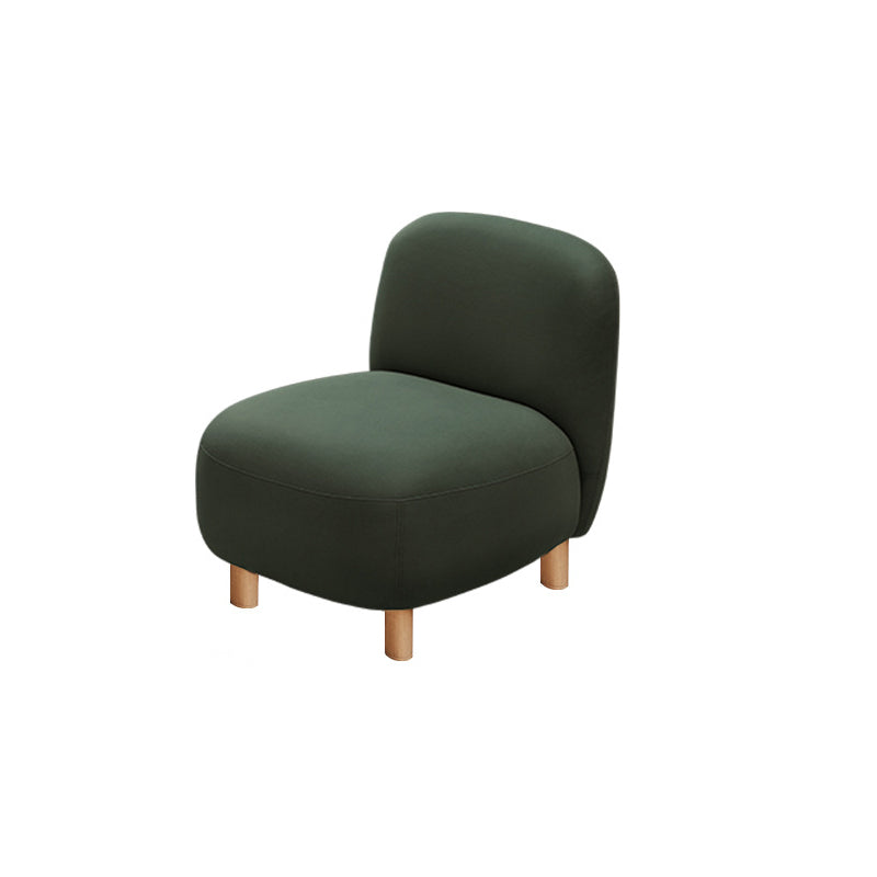 Cushioned Backrest Sponge Padded Fabric Beige/orange/dark Green Sofa 24"L x 28"W x 28"H Blackish Green Clearhalo 'furn' 'furn_sofas' 'Furniture' 'furniture_sofas' 'kitchen' 'kitchen_sofas' 'Living Room Furniture' 'Sofa' 'sofas' 4804840