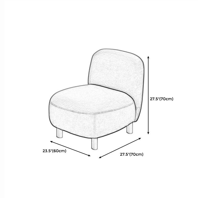 Cushioned Backrest Sponge Padded Fabric Beige/orange/dark Green Sofa Clearhalo 'furn' 'furn_sofas' 'Furniture' 'furniture_sofas' 'kitchen' 'kitchen_sofas' 'Living Room Furniture' 'Sofa' 'sofas' 4804842