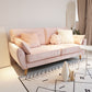 34.64"H Scandinavian Microfibe Pillow Top Arm Solid Color Tufted Sofa for Apartment Light Pink Clearhalo 'furn' 'furn_sofas' 'Furniture' 'furniture_sofas' 'kitchen' 'kitchen_sofas' 'Living Room Furniture' 'Sofa' 'sofas' 4804856