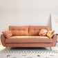 34.64"H Scandinavian Microfibe Pillow Top Arm Solid Color Tufted Sofa for Apartment Cameo Brown Clearhalo 'furn' 'furn_sofas' 'Furniture' 'furniture_sofas' 'kitchen' 'kitchen_sofas' 'Living Room Furniture' 'Sofa' 'sofas' 4804860