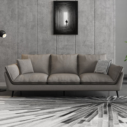 Flared Arm Sofa with 3 Pillows for Apartment and Bonus Room Grey Clearhalo 'furn' 'furn_sofas' 'Furniture' 'furniture_sofas' 'kitchen' 'kitchen_sofas' 'Living Room Furniture' 'Sofa' 'sofas' 4804870