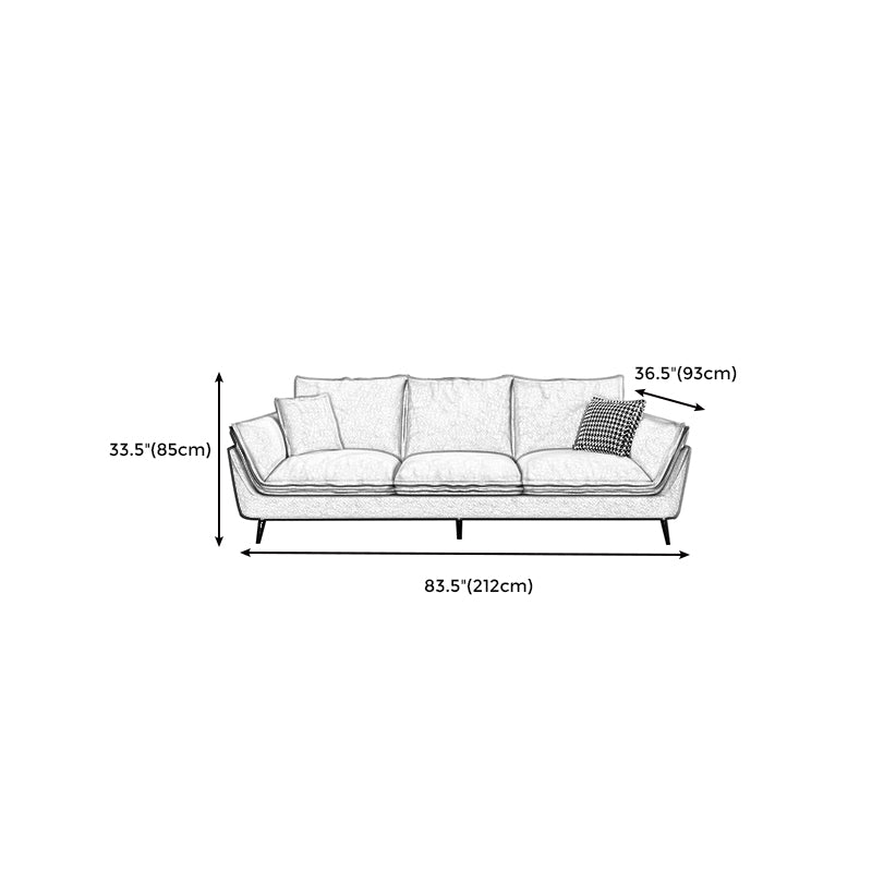 Flared Arm Sofa with 3 Pillows for Apartment and Bonus Room Clearhalo 'furn' 'furn_sofas' 'Furniture' 'furniture_sofas' 'kitchen' 'kitchen_sofas' 'Living Room Furniture' 'Sofa' 'sofas' 4804871