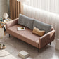 Square Arm Sofa Sofa 31.5" D x 29.53" H Faux Leather/Linen Sofa 70.9"L x 31.5"W x 29.5"H Pink Clearhalo 'furn' 'furn_sofas' 'Furniture' 'furniture_sofas' 'kitchen' 'kitchen_sofas' 'Living Room Furniture' 'Sofa' 'sofas' 4804873