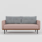 Square Arm Sofa Sofa 31.5" D x 29.53" H Faux Leather/Linen Sofa Clearhalo 'furn' 'furn_sofas' 'Furniture' 'furniture_sofas' 'kitchen' 'kitchen_sofas' 'Living Room Furniture' 'Sofa' 'sofas' 4804876