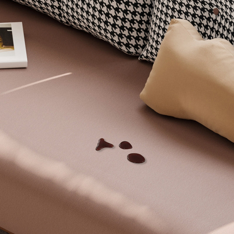 Square Arm Sofa Sofa 31.5" D x 29.53" H Faux Leather/Linen Sofa Clearhalo 'furn' 'furn_sofas' 'Furniture' 'furniture_sofas' 'kitchen' 'kitchen_sofas' 'Living Room Furniture' 'Sofa' 'sofas' 4804880