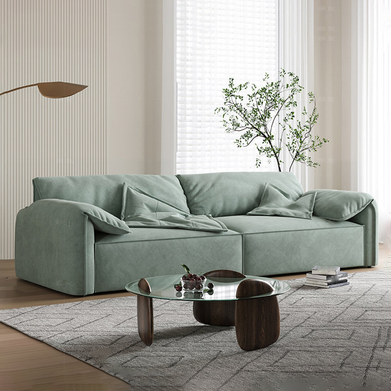 Cushions Modern Sofa 41"W Pillow Top Arm Sofa for Living Room 90.5"L x 41"W x 29.5"H Faux Leather Clearhalo 'furn' 'furn_sofas' 'Furniture' 'furniture_sofas' 'kitchen' 'kitchen_sofas' 'Living Room Furniture' 'Sofa' 'sofas' 4804905