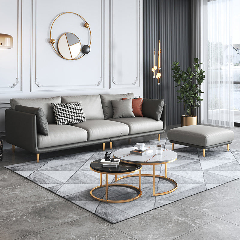 Stain Resistant Faux Leather Settee Furniture Charles Of London Sofa Clearhalo 'furn' 'furn_sofas' 'Furniture' 'furniture_sofas' 'kitchen' 'kitchen_sofas' 'Living Room Furniture' 'Sofa' 'sofas' 4804915