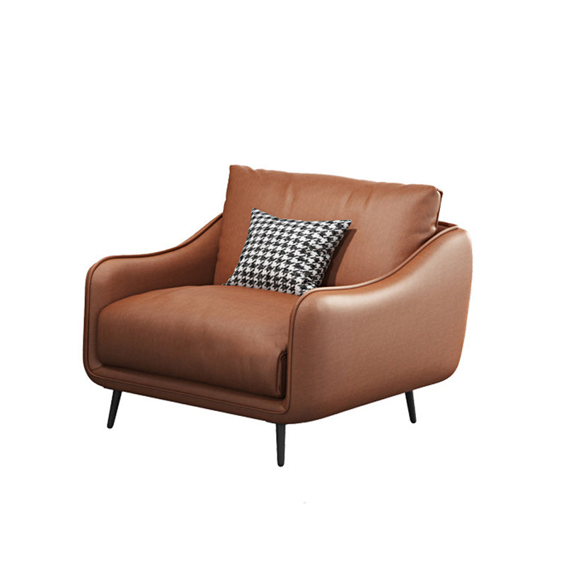 Stain Resistant Faux Leather Settee Furniture Charles Of London Sofa 33.5"L x 35"W x 35"H Clearhalo 'furn' 'furn_sofas' 'Furniture' 'furniture_sofas' 'kitchen' 'kitchen_sofas' 'Living Room Furniture' 'Sofa' 'sofas' 4804918