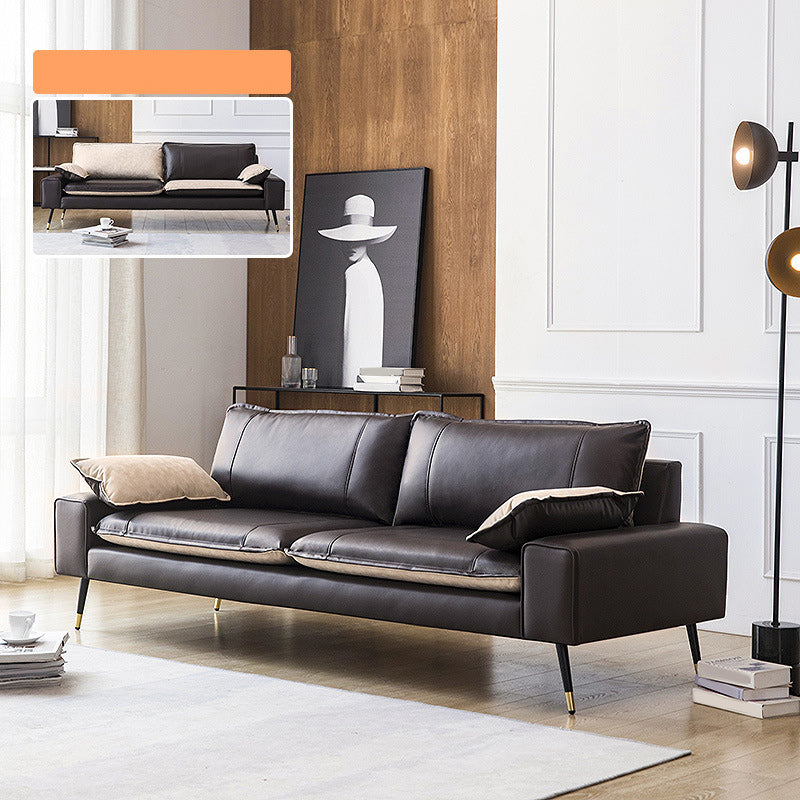 2-seater Bonus Room Square Arm Standard Cushions Modern Seating White-Gray Clearhalo 'Furniture' 'furniture_sofas' 'kitchen' 'kitchen_sofas' 'Living Room Furniture' 'Sofa' 'sofas' 4804950