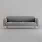 Velvet Modern Standard Sewn Pillow Back Sofa 27.5"W Square Arm with Bolster Pillows Grey Clearhalo 'furn' 'furn_sofas' 'Furniture' 'furniture_sofas' 'kitchen' 'kitchen_sofas' 'Living Room Furniture' 'Sofa' 'sofas' 4805043