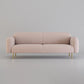 Velvet Modern Standard Sewn Pillow Back Sofa 27.5"W Square Arm with Bolster Pillows Pink Clearhalo 'furn' 'furn_sofas' 'Furniture' 'furniture_sofas' 'kitchen' 'kitchen_sofas' 'Living Room Furniture' 'Sofa' 'sofas' 4805044