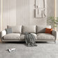 Velvet Modern Standard Sofa 35.5"W Square Arm Sofa with Bolster Pillows for Living Room 83"L x 35.5"W x 35.5"H Off-White Clearhalo 'furn' 'furn_sofas' 'Furniture' 'furniture_sofas' 'kitchen' 'kitchen_sofas' 'Living Room Furniture' 'Sofa' 'sofas' 4805051