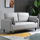 29.92" H Faux Leather Square Arm Modern Sofa with 2 Pillows for Living Room, Apartment Light Gray Clearhalo 'furn' 'furn_sofas' 'Furniture' 'furniture_sofas' 'kitchen' 'kitchen_sofas' 'Living Room Furniture' 'Sofa' 'sofas' 4805072