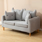 22.83" H Velvet Square Arm Modern Sofa with Tight Back slipcovered Sofa Light Gray Clearhalo 'furn' 'furn_sofas' 'Furniture' 'furniture_sofas' 'kitchen' 'kitchen_sofas' 'Living Room Furniture' 'Sofa' 'sofas' 4805096