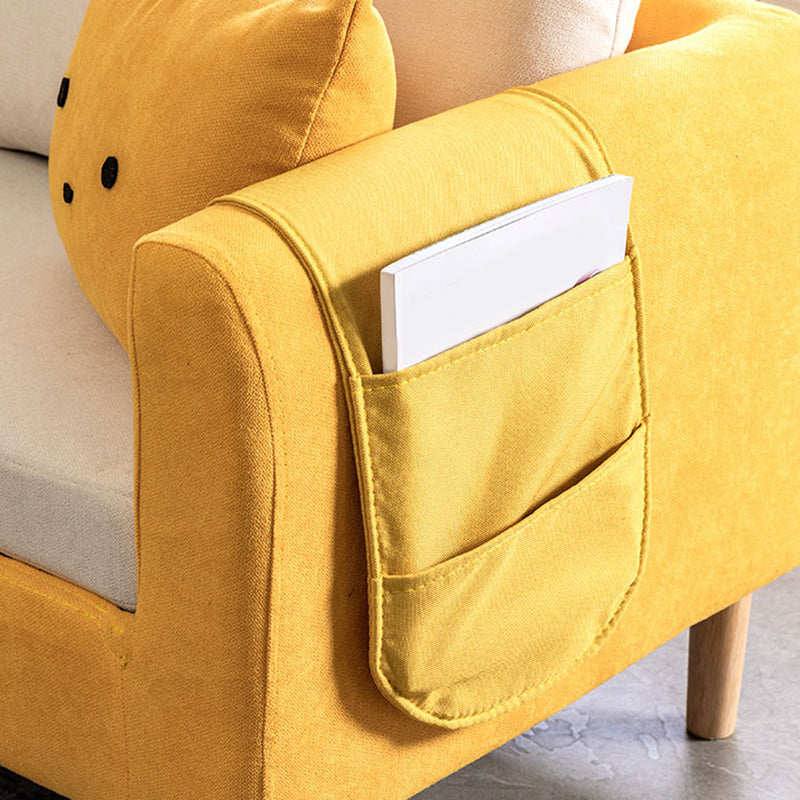 22.83" H Velvet Square Arm Modern Sofa with Tight Back slipcovered Sofa Clearhalo 'furn' 'furn_sofas' 'Furniture' 'furniture_sofas' 'kitchen' 'kitchen_sofas' 'Living Room Furniture' 'Sofa' 'sofas' 4805097