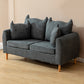 22.83" H Velvet Square Arm Modern Sofa with Tight Back slipcovered Sofa Dark Gray Clearhalo 'furn' 'furn_sofas' 'Furniture' 'furniture_sofas' 'kitchen' 'kitchen_sofas' 'Living Room Furniture' 'Sofa' 'sofas' 4805105