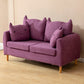 22.83" H Velvet Square Arm Modern Sofa with Tight Back slipcovered Sofa Purple Clearhalo 'furn' 'furn_sofas' 'Furniture' 'furniture_sofas' 'kitchen' 'kitchen_sofas' 'Living Room Furniture' 'Sofa' 'sofas' 4805111