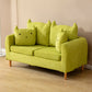 22.83" H Velvet Square Arm Modern Sofa with Tight Back slipcovered Sofa Lake Green Clearhalo 'furn' 'furn_sofas' 'Furniture' 'furniture_sofas' 'kitchen' 'kitchen_sofas' 'Living Room Furniture' 'Sofa' 'sofas' 4805112