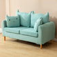 22.83" H Velvet Square Arm Modern Sofa with Tight Back slipcovered Sofa Mint Green Clearhalo 'furn' 'furn_sofas' 'Furniture' 'furniture_sofas' 'kitchen' 'kitchen_sofas' 'Living Room Furniture' 'Sofa' 'sofas' 4805118