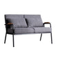 Black Industrial Linen Sofa with Bolster Pillows 29.53"High Square Arm Sofa Clearhalo 'furn' 'furn_sofas' 'Furniture' 'furniture_sofas' 'kitchen' 'kitchen_sofas' 'Living Room Furniture' 'Sofa' 'sofas' 4805128