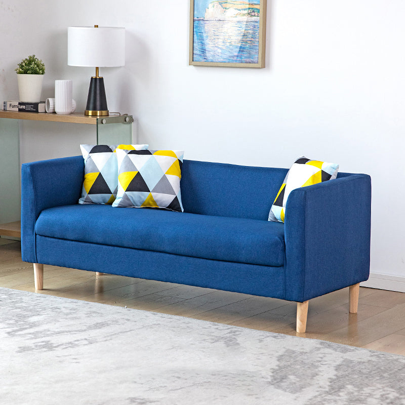 23.23" H Tuxedo Arm Sofa with Tight Back Sofa for Living Room, Apartment Dark Blue Clearhalo 'furn' 'furn_sofas' 'Furniture' 'furniture_sofas' 'kitchen' 'kitchen_sofas' 'Living Room Furniture' 'Sofa' 'sofas' 4805155