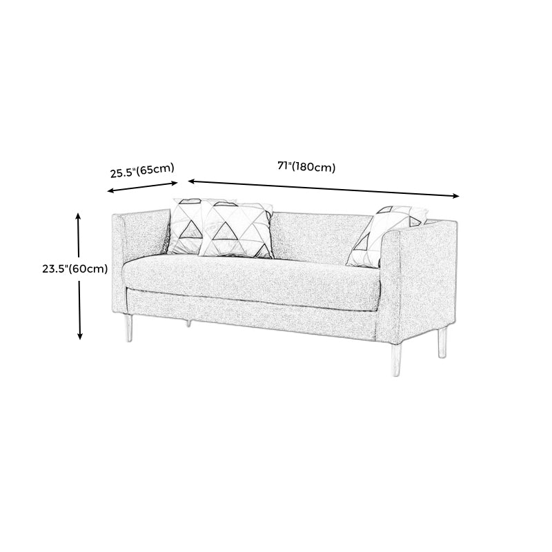 23.23" H Tuxedo Arm Sofa with Tight Back Sofa for Living Room, Apartment Clearhalo 'furn' 'furn_sofas' 'Furniture' 'furniture_sofas' 'kitchen' 'kitchen_sofas' 'Living Room Furniture' 'Sofa' 'sofas' 4805166