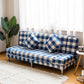 Modern Farmhouse Recliner Tight Back Sofa 31.5"High Armless Sofa Blue-White Linen Clearhalo 'furn' 'furn_sofas' 'Furniture' 'furniture_sofas' 'kitchen' 'kitchen_sofas' 'Living Room Furniture' 'Sofa' 'sofas' 4805177