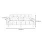 Transitional Modern Loose Back Linen Square Arm Settee with slipcovered Clearhalo 'furn' 'furn_sofas' 'Furniture' 'furniture_sofas' 'kitchen' 'kitchen_sofas' 'Living Room Furniture' 'Sofa' 'sofas' 4805218