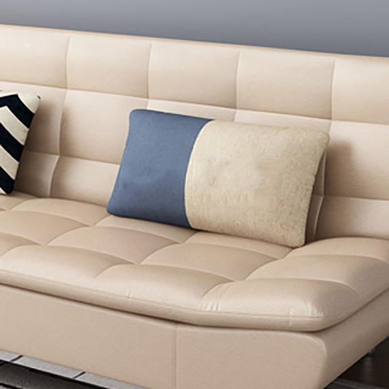 Armless Convertible Sofa with Biscuit Back Foldable Sofa for Living Room,Apartment Clearhalo 'furn' 'furn_sofas' 'Furniture' 'furniture_sofas' 'kitchen' 'kitchen_sofas' 'Living Room Furniture' 'Sofa' 'sofas' 4805237