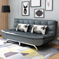 Armless Convertible Sofa with Biscuit Back Foldable Sofa for Living Room,Apartment Dark Gray Faux Leather Clearhalo 'furn' 'furn_sofas' 'Furniture' 'furniture_sofas' 'kitchen' 'kitchen_sofas' 'Living Room Furniture' 'Sofa' 'sofas' 4805239