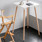 Industrial Square Bar Counter Table Dining Wooden Counter Table for Restaurant 23.6"L x 23.6"W x 41.3"H White Square Clearhalo 'Bar Furniture' 'Bar Tables' 'bar_tables' 'furn' 'furn_bar_tables' 'Furniture' 'furniture_bar_tables' 'Kitchen & Dining Furniture' 4806885