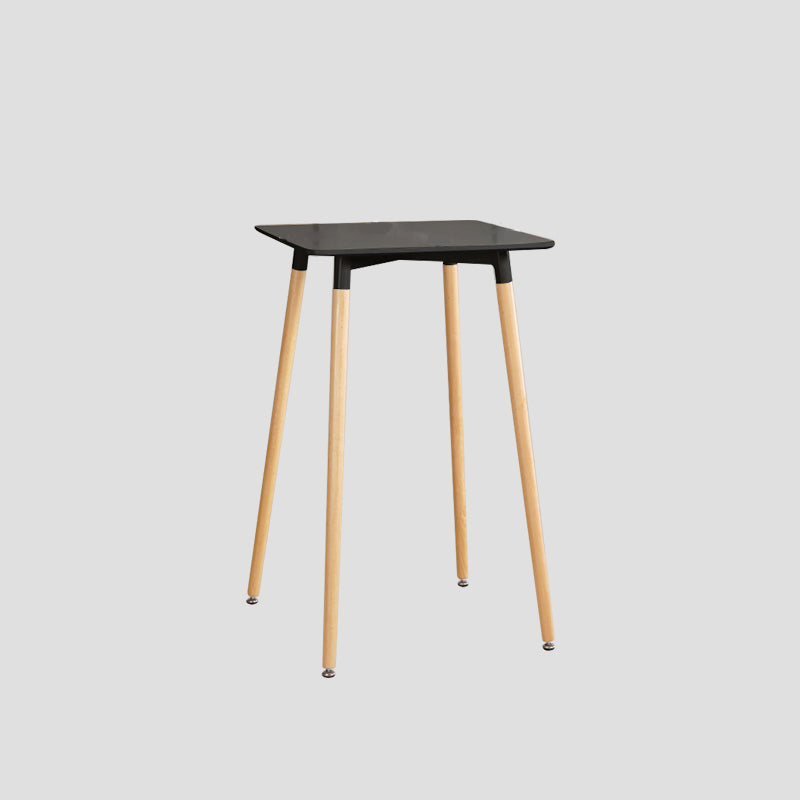 Industrial Square Bar Counter Table Dining Wooden Counter Table for Restaurant Black Square Clearhalo 'Bar Furniture' 'Bar Tables' 'bar_tables' 'furn' 'furn_bar_tables' 'Furniture' 'furniture_bar_tables' 'Kitchen & Dining Furniture' 4806887