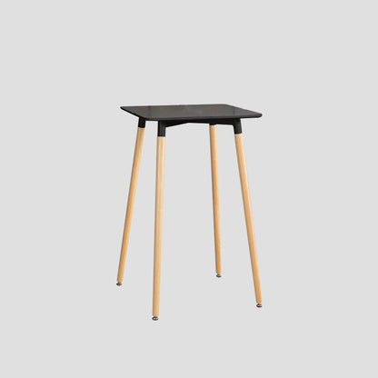 Industrial Square Bar Counter Table Dining Wooden Counter Table for Restaurant Black Square Clearhalo 'Bar Furniture' 'Bar Tables' 'bar_tables' 'furn' 'furn_bar_tables' 'Furniture' 'furniture_bar_tables' 'Kitchen & Dining Furniture' 4806887