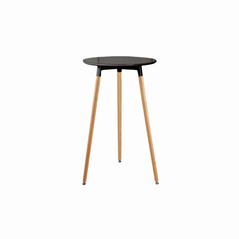 Industrial Square Bar Counter Table Dining Wooden Counter Table for Restaurant Black Round Clearhalo 'Bar Furniture' 'Bar Tables' 'bar_tables' 'furn' 'furn_bar_tables' 'Furniture' 'furniture_bar_tables' 'Kitchen & Dining Furniture' 4806890