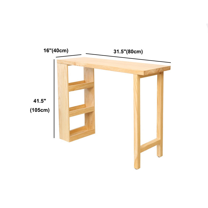 Wood Top Bar Table Traditional Luxury Rectangle Bar Dining Table Clearhalo 'Bar Furniture' 'Bar Tables' 'bar_tables' 'furn' 'furn_bar_tables' 'Furniture' 'furniture_bar_tables' 'Kitchen & Dining Furniture' 4806929