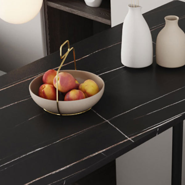 Rectangle Bar Table Contemporary Bar Table with Trestle Base,47.24"W x 23.62"L x 41.34"H Clearhalo 'Bar Furniture' 'Bar Tables' 'bar_tables' 'Furniture' 'furniture_bar_tables' 'Kitchen & Dining Furniture' 4806939